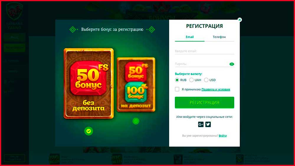 Бонус за регистрацию Net Game казино